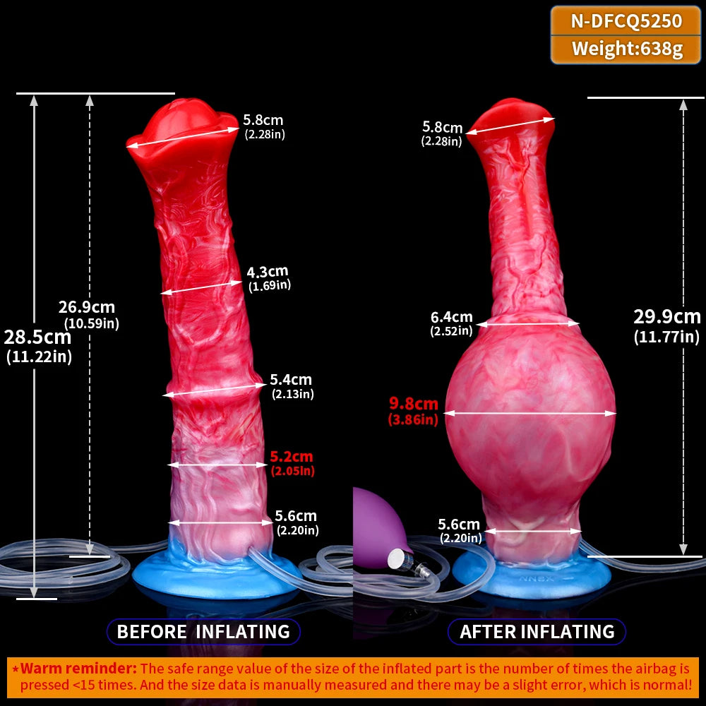🐎 Wild Ride – Consolador inflable de caballo y tapón anal con nudo