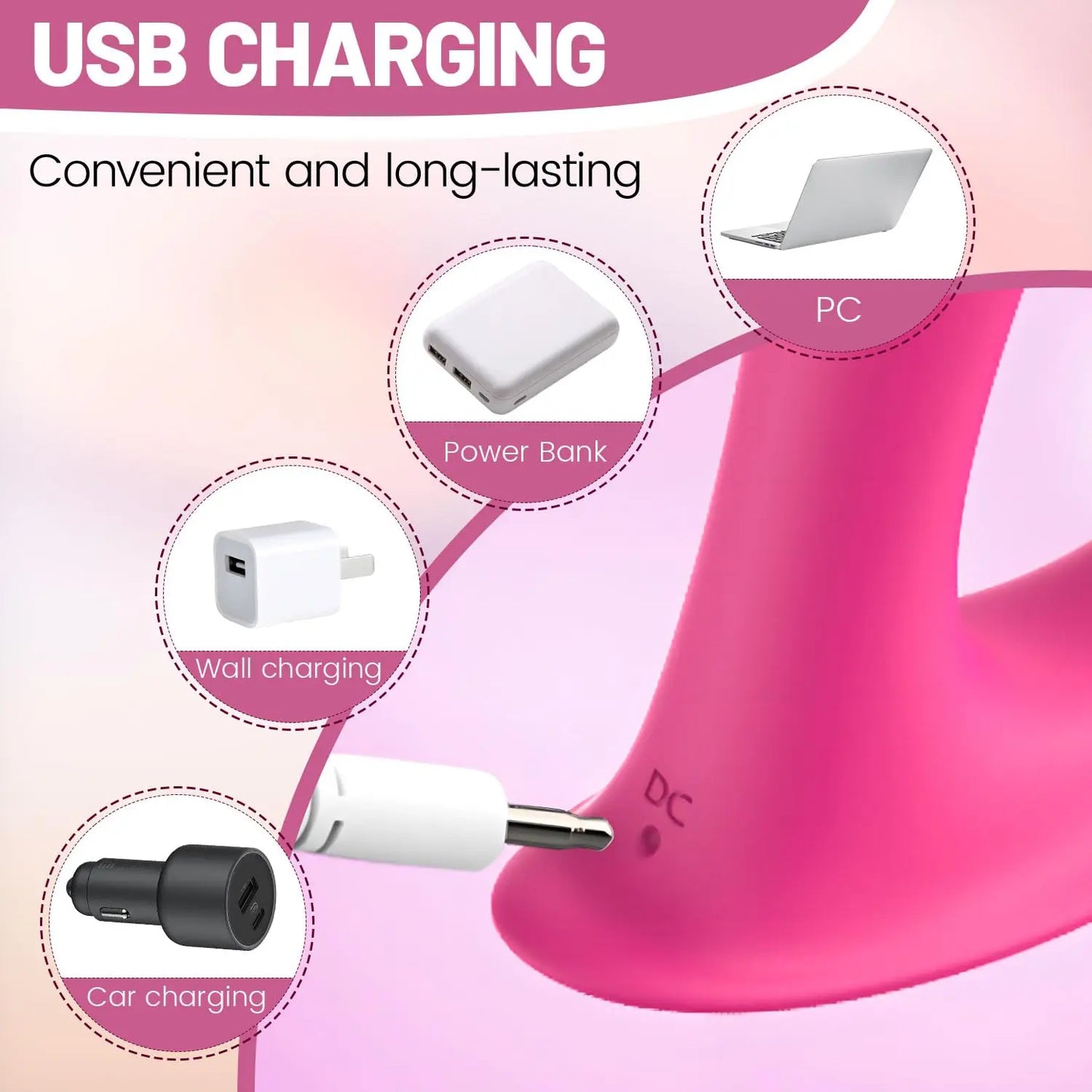 LustLink – El vibrador portátil de doble placer con control por aplicación