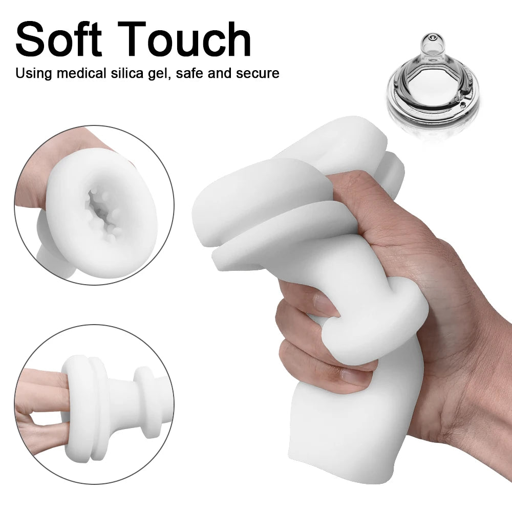 Masturbador masculino automático con ventosa y telescópico ThrustMax