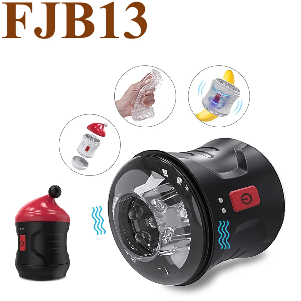 Masturbador masculino automático con ventosa y telescópico ThrustMax