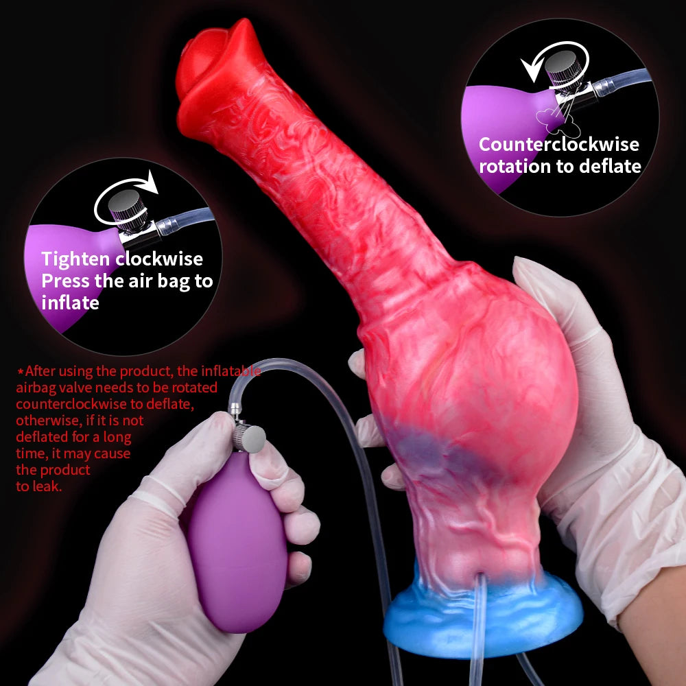 🐎 Wild Ride – Consolador inflable de caballo y tapón anal con nudo