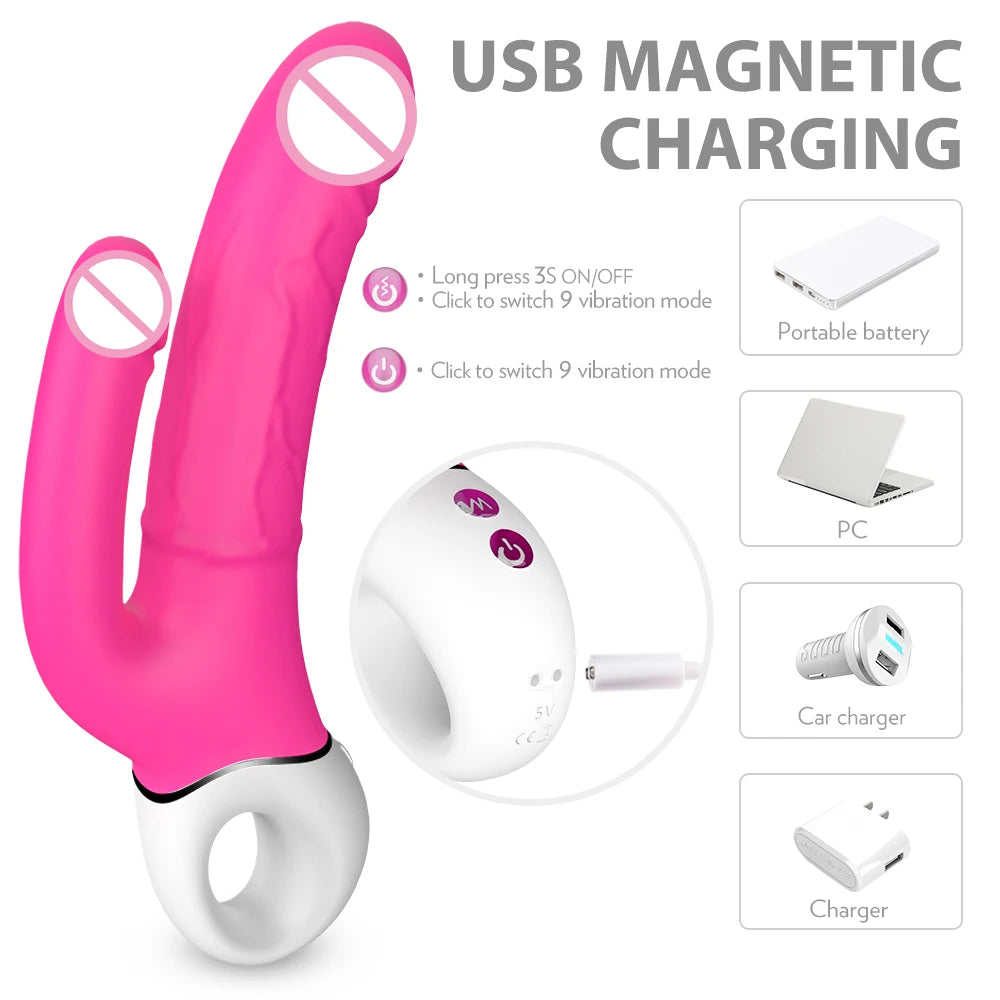 BlissBloom – El vibrador 2 en 1 para el punto G y las orejas de conejo