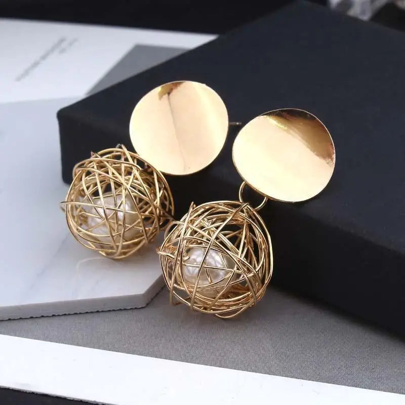 Pendientes colgantes de metal minimalistas GleamMuse