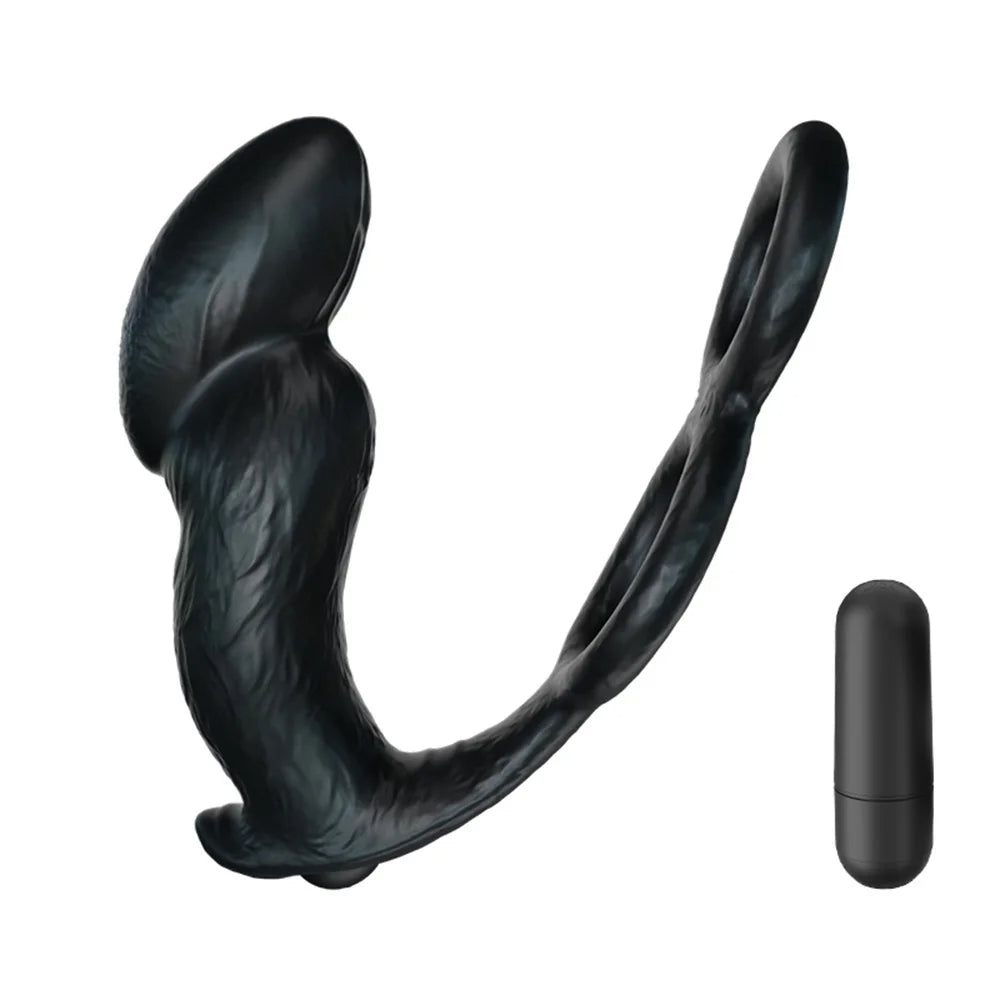 Masajeador de próstata masculino, tapón anal, vibrador, anillo retardante de eyaculación, tapón anal, estimulador del punto G, juguetes sexuales para hombres gays, masturbador.