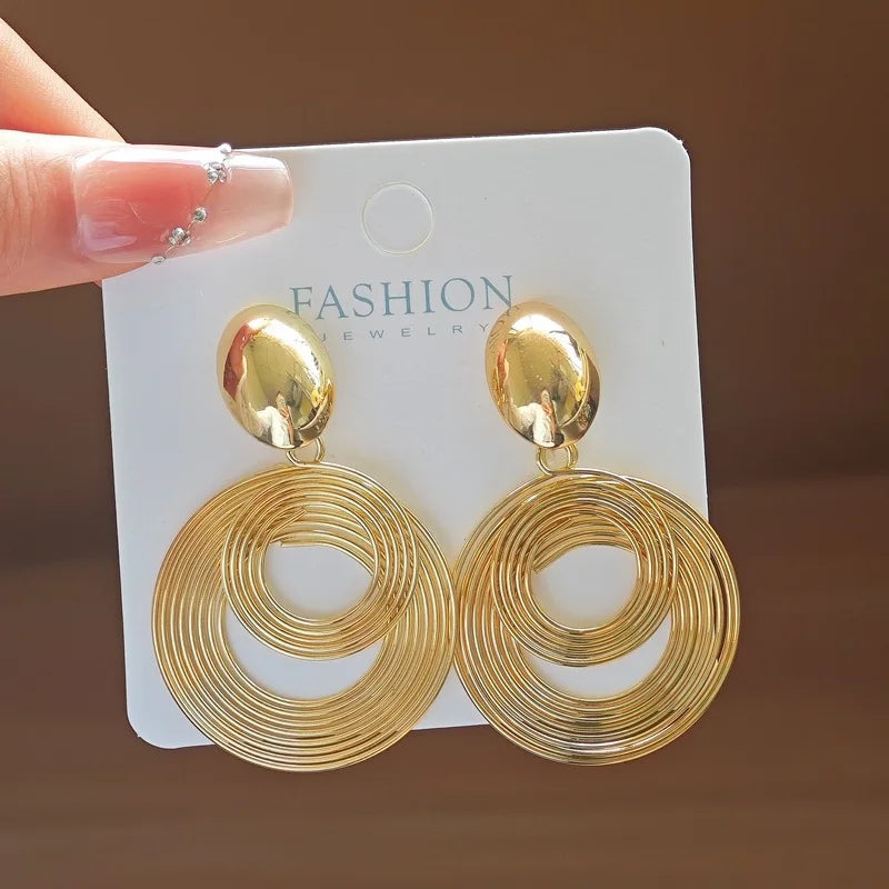 Pendientes colgantes de metal minimalistas GleamMuse