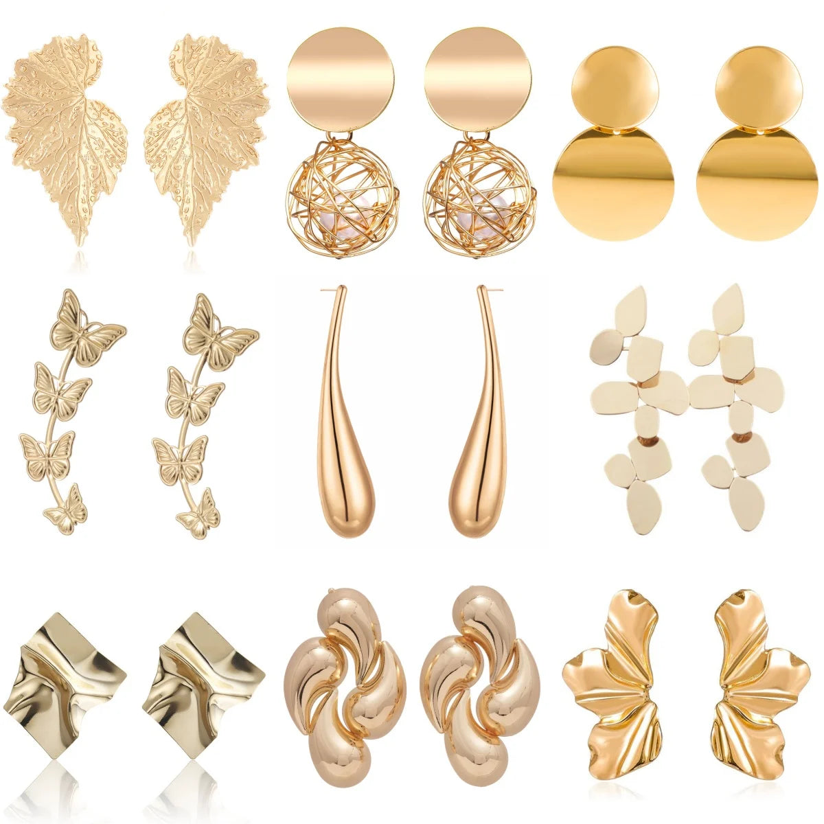 Pendientes colgantes de metal minimalistas GleamMuse