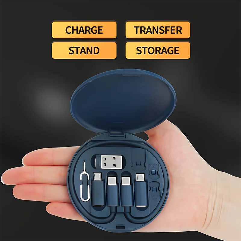 FlexiCharge™ – 6-in-1 Multi USB Adapter & Charging Cable Kit (60W)