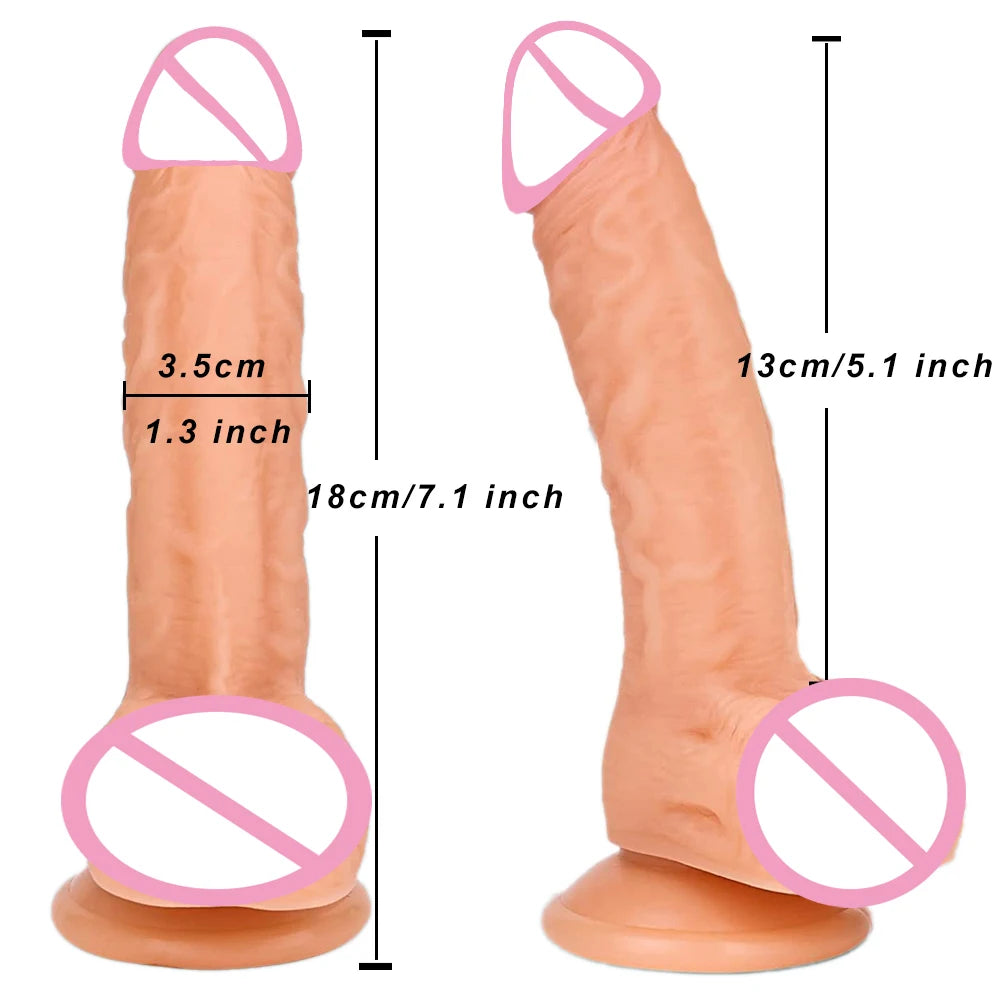 Consolador realista de silicona para sexo femenino, productos anales suaves para adultos con ventosa, pene artificial, juguetes sexuales para mujeres y hombres.