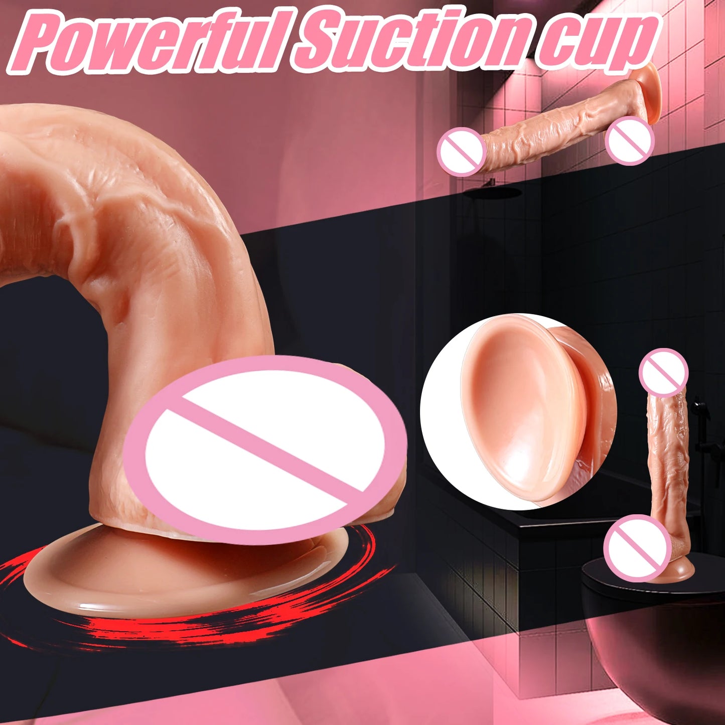 Consolador realista de silicona para sexo femenino, productos anales suaves para adultos con ventosa, pene artificial, juguetes sexuales para mujeres y hombres.