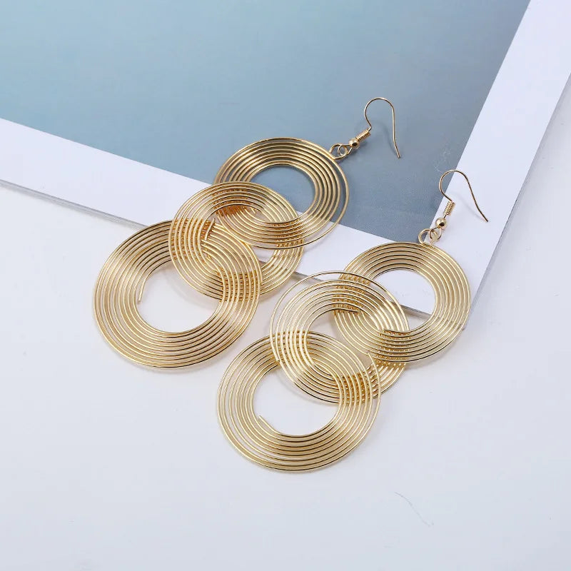 Pendientes colgantes de metal minimalistas GleamMuse
