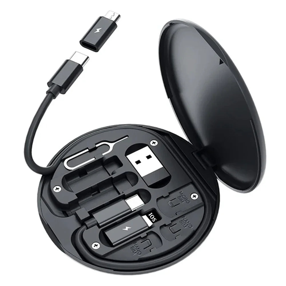 FlexiCharge™ – 6-in-1 Multi USB Adapter & Charging Cable Kit (60W)