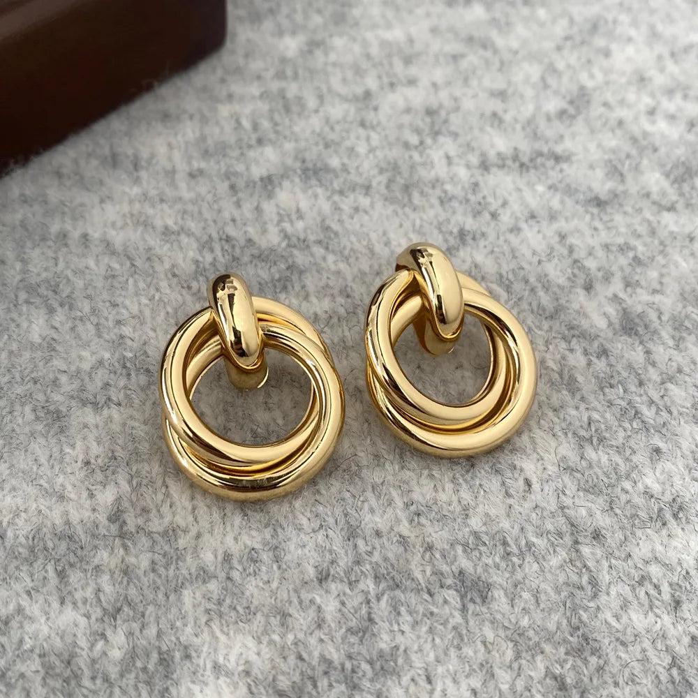 Pendientes colgantes de metal minimalistas GleamMuse