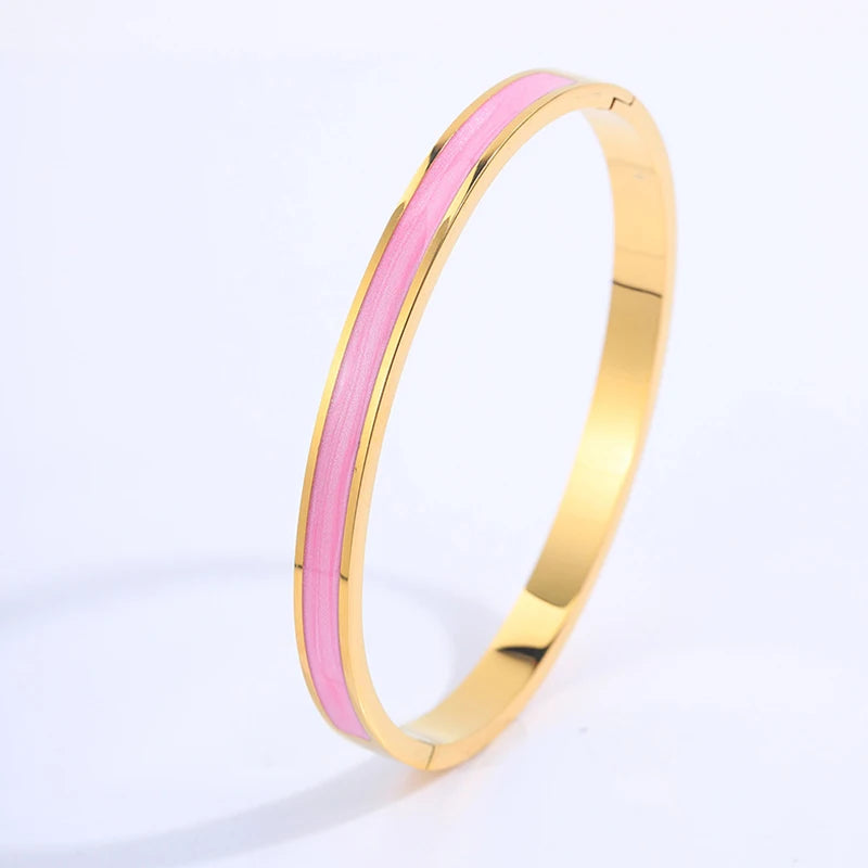 💖 LoveLayers – Conjunto de brazaletes apilables de corazón dorado 💖