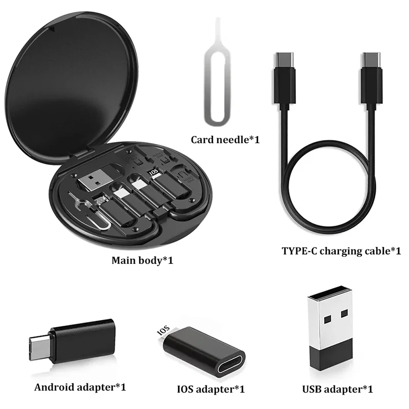 FlexiCharge™ – 6-in-1 Multi USB Adapter & Charging Cable Kit (60W)