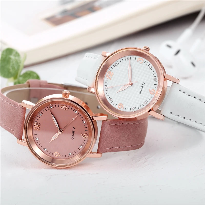Reloj de cuero con esfera clásica: estilo cotidiano y sin esfuerzo