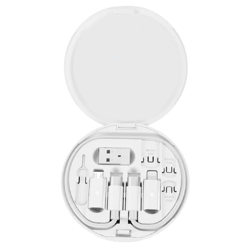 FlexiCharge™ – 6-in-1 Multi USB Adapter & Charging Cable Kit (60W)