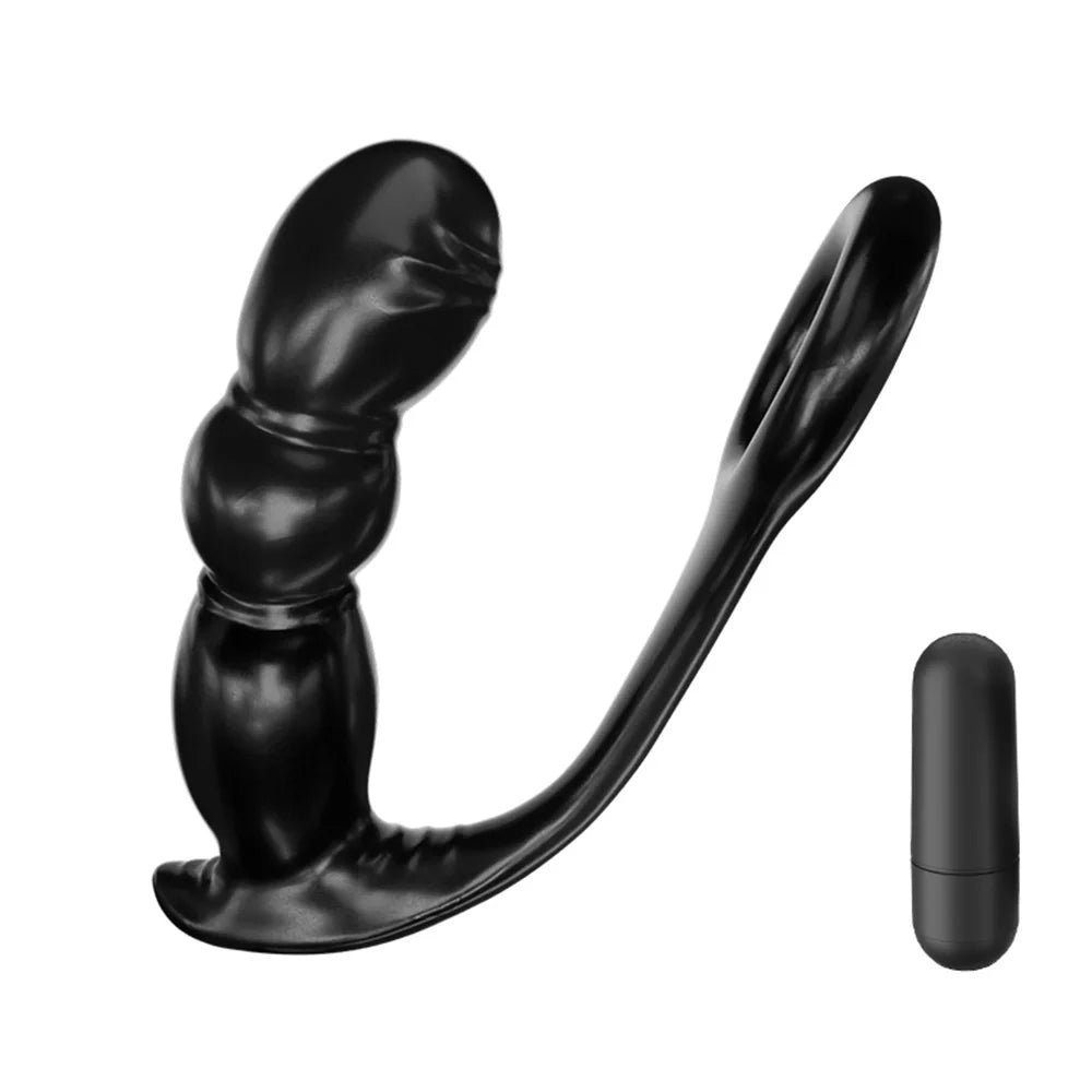 Masajeador de próstata masculino, tapón anal, vibrador, anillo retardante de eyaculación, tapón anal, estimulador del punto G, juguetes sexuales para hombres gays, masturbador.