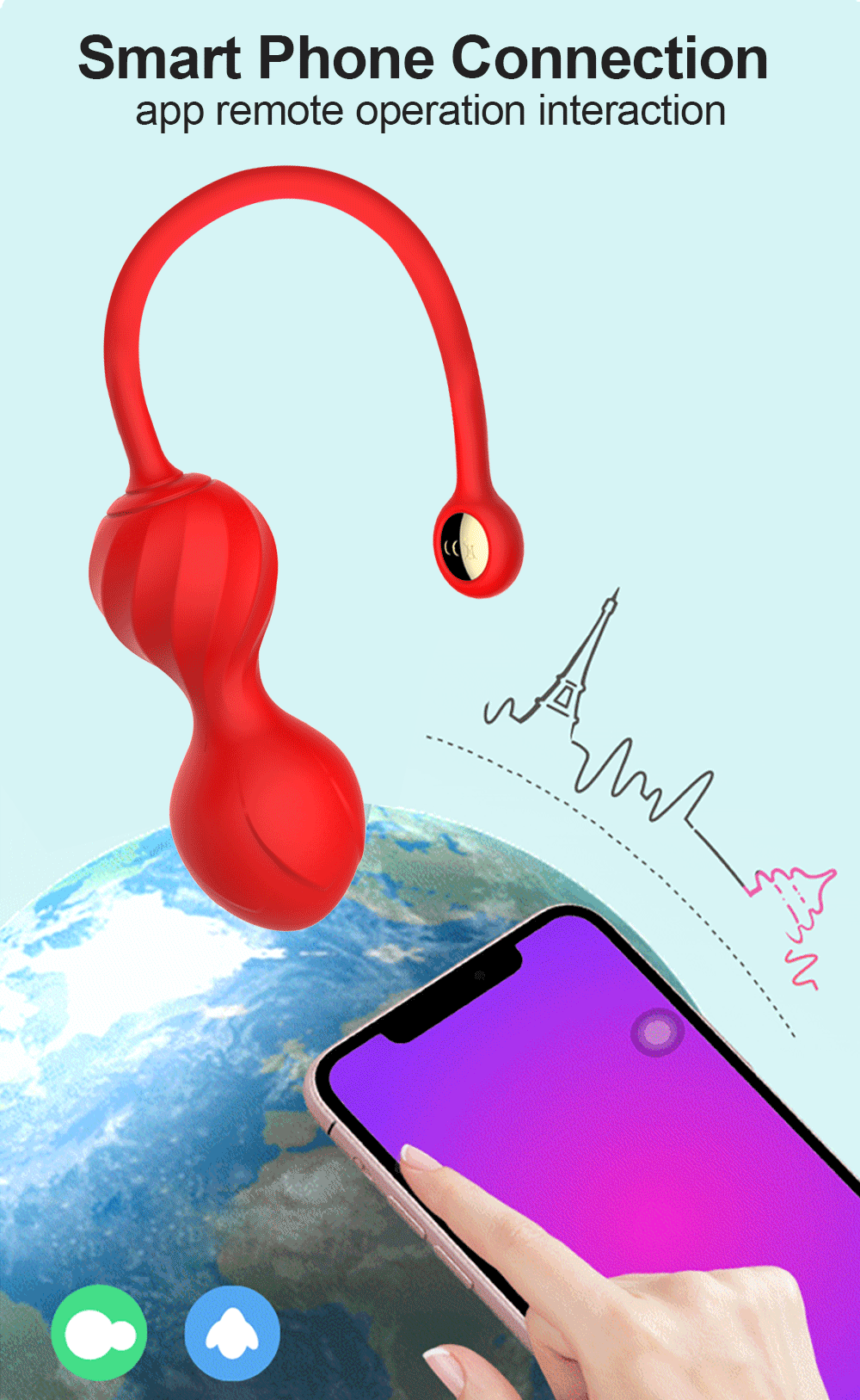 Wireless App-Controlled Kegel & Pleasure Egg