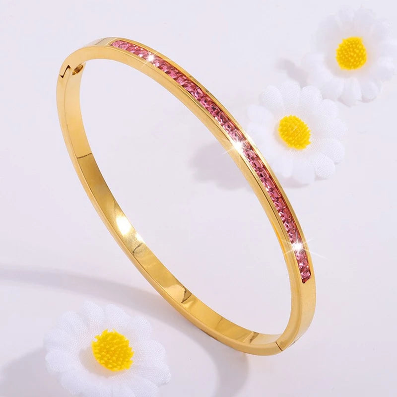 💖 LoveLayers – Conjunto de brazaletes apilables de corazón dorado 💖