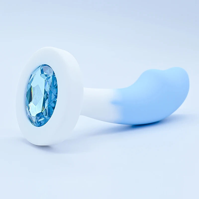 Tapón anal de silicona con base de cristal, juguete sexual para mujer, juguetes eróticos, juguetes anales, entrenador anal, juguetes para adultos, consolador anal, tienda erótica.