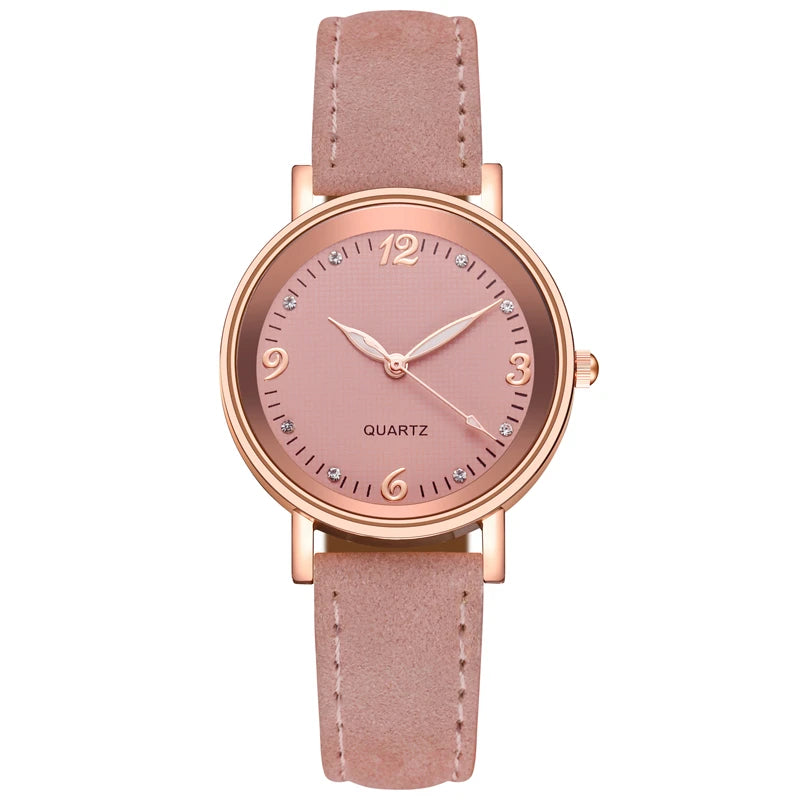 Reloj de cuero con esfera clásica: estilo cotidiano y sin esfuerzo