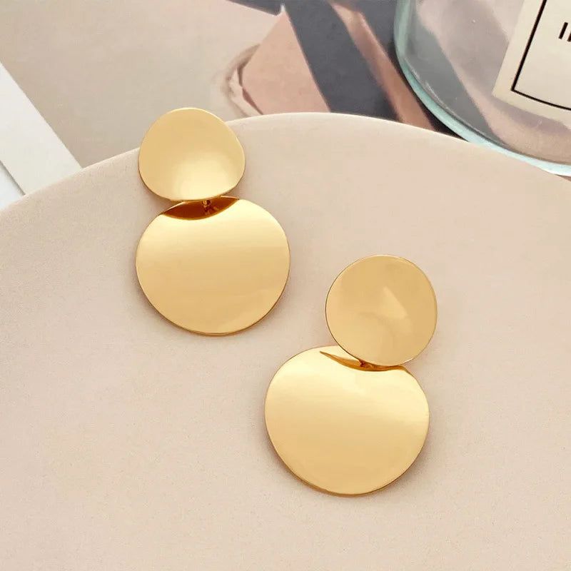 Pendientes colgantes de metal minimalistas GleamMuse