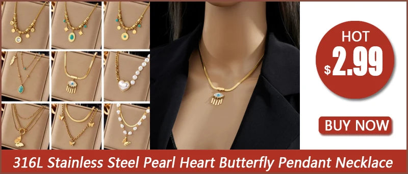 Collar colgante de dos capas PearlAura con cierre OT