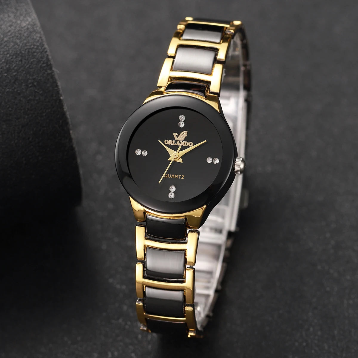 Reloj de moda para mujer con diamantes de imitación: un toque de glamour en cada segundo.