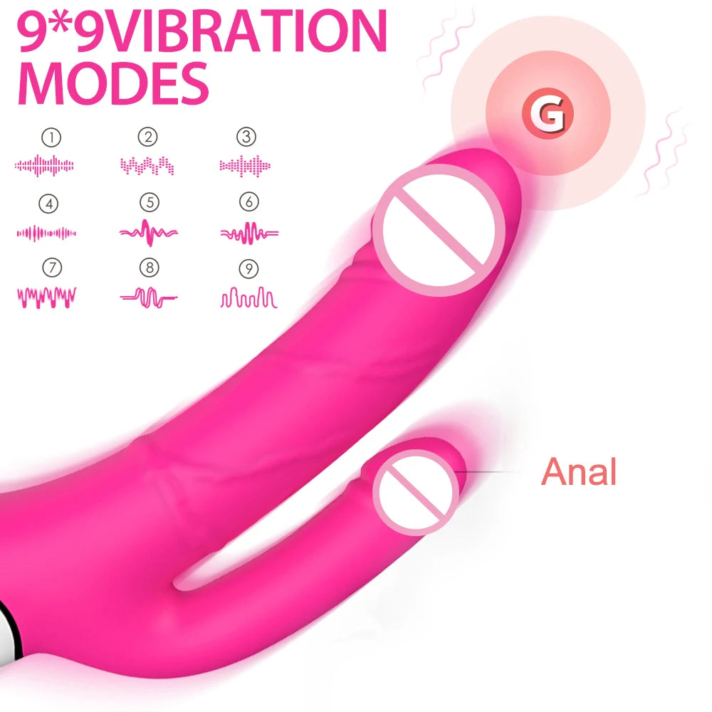 BlissBloom – El vibrador 2 en 1 para el punto G y las orejas de conejo 
