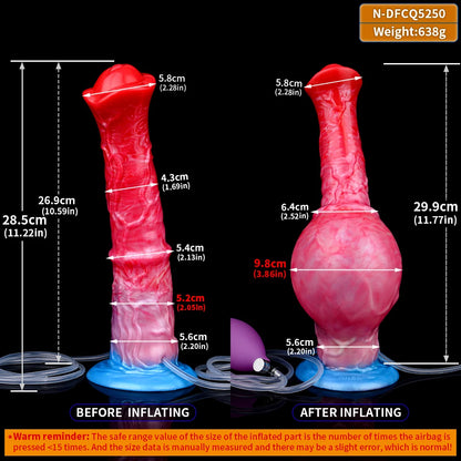 🐎 Wild Ride – Consolador inflable de caballo y tapón anal con nudo