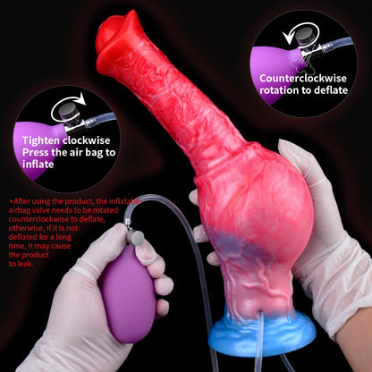 🐎 Wild Ride – Consolador inflable de caballo y tapón anal con nudo