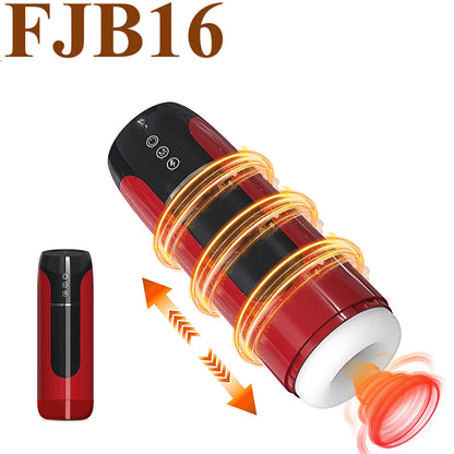 Masturbador masculino automático con ventosa y telescópico ThrustMax 