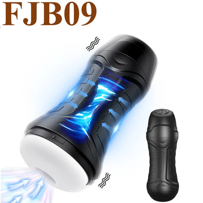 Masturbador masculino automático con ventosa y telescópico ThrustMax 