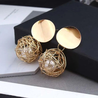 Pendientes colgantes de metal minimalistas GleamMuse