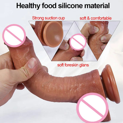 Consolador anal de silicona con correa grande y gruesa para pene, prepucio, masturbador, juguetes eróticos para adultos, para mujeres, hombres y niñas, tienda erótica.