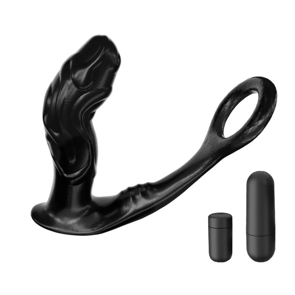 Masajeador de próstata masculino, tapón anal, vibrador, anillo retardante de eyaculación, tapón anal, estimulador del punto G, juguetes sexuales para hombres gays, masturbador.