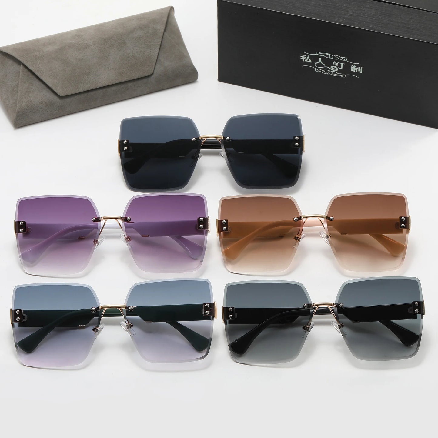 LuxeView™ Rimless Retro Sunglasses