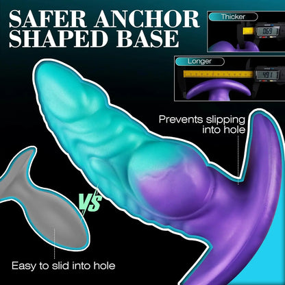 Tapones anales suaves y portátiles anticaídas de silicona líquida para masaje de próstata, enormes tapones anales para entrenamiento anal, cómodos de llevar.