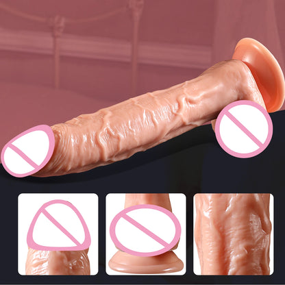 Consolador realista de silicona para sexo femenino, productos anales suaves para adultos con ventosa, pene artificial, juguetes sexuales para mujeres y hombres.