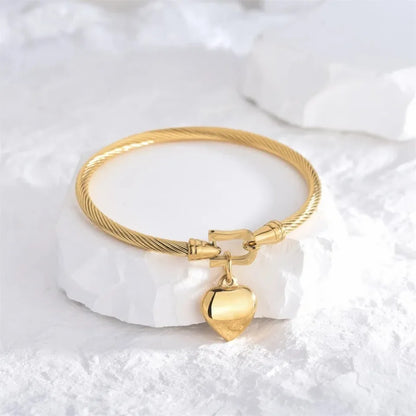Pulsera de acero inoxidable dorado HeartGlow 
