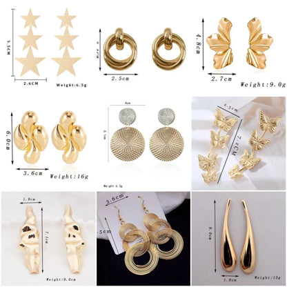 Pendientes colgantes de metal minimalistas GleamMuse