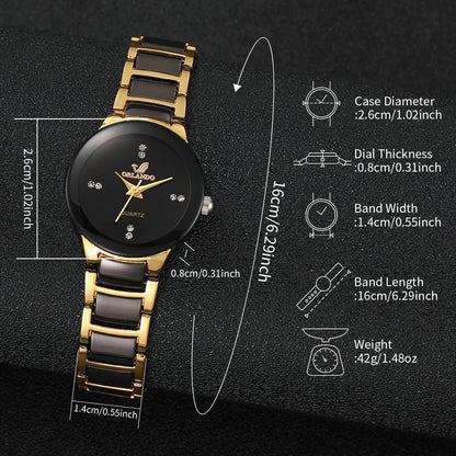 Reloj de moda para mujer con diamantes de imitación: un toque de glamour en cada segundo. 